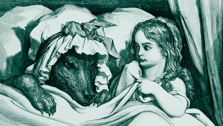 Ilustração de Gustave Doré para <em>Chapeuzinho vermelho</em>, de Charles Perrault