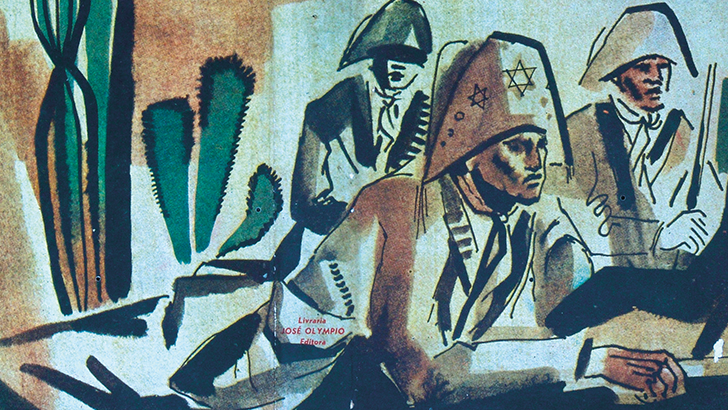 Imagem a partir do fac-símile da capa de Cangaceiros. José Lins do Rego. José Olympio Editora, 1953