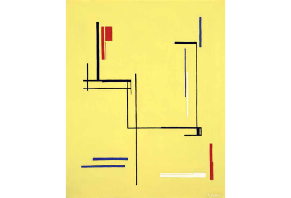 Lothar Charoux. Abstrato geométrico, 1952. Óleo sobre tel a, 60,5 x 49 cm. Coleção Adolpho Leirner