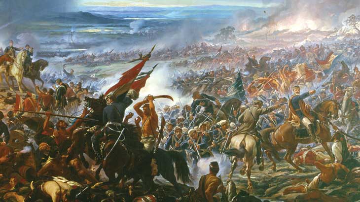 Batalha do Avaí, óleo de Pedro Américo: no cavalo branco, Caxias / Foto: Iconographia