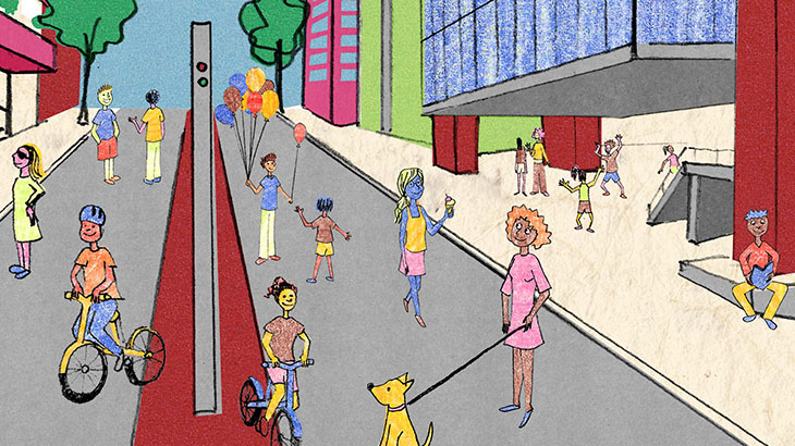 Ilustração de Luísa Amoroso para o livro Casacadabra: cidades para brincar