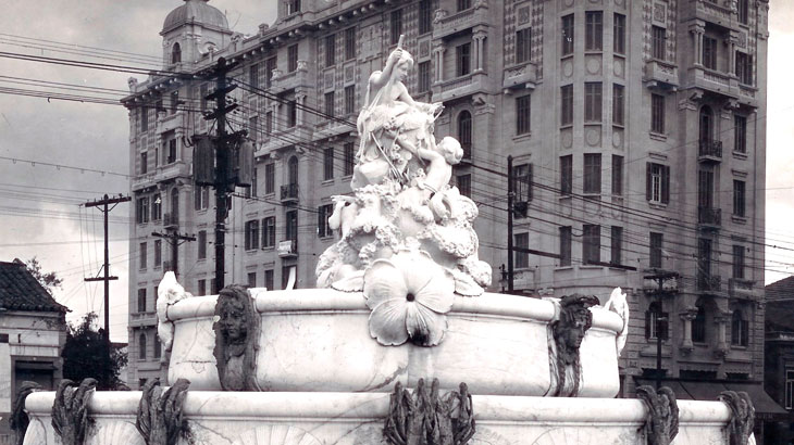 Fonte Monumental, na Praça Júlio Mesquita | Arquivo Histórico Municipal - Imagem de 1929