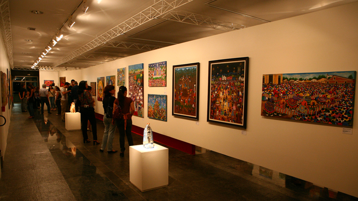 Lembrança da abertura da 9ª Bienal Naïfs do Brasil, em setembro de 2008 | Foto: Nilton Silva