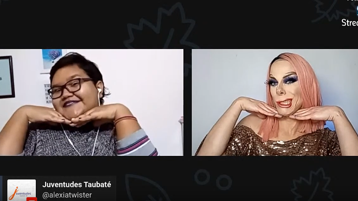 Maria Laura (18) entrevista a Drag Queen e atriz Alexia Twister para o canal Juventudes Taubaté