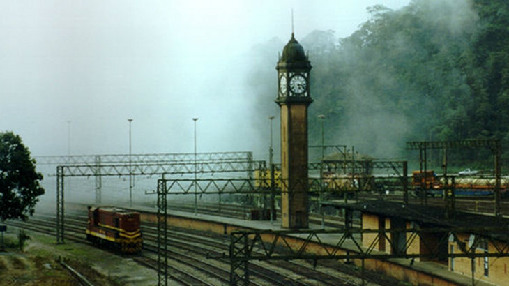 Estação de trem na Vila Ferroviária de Paranapiacaba