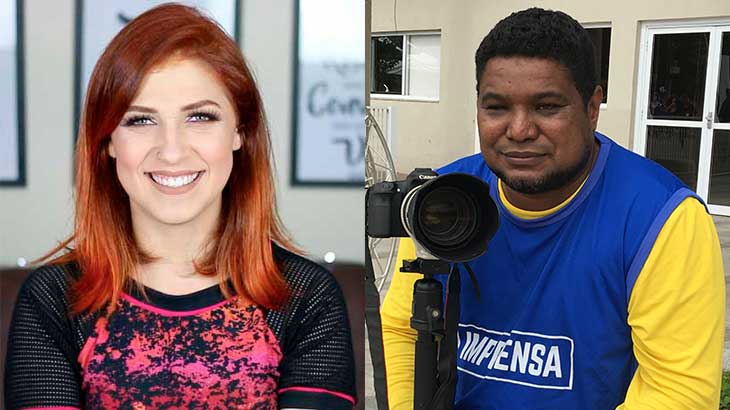 Nathalia Silva e João Maia comunicam por meio de suas deficiências<br>Foto: Reprodução/Jota Mendes