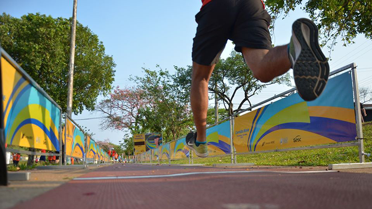 ‘Corrida Move’ realizada pelo Sesc Thermas no Parque do Povo.  Foto: Estevão Salomão