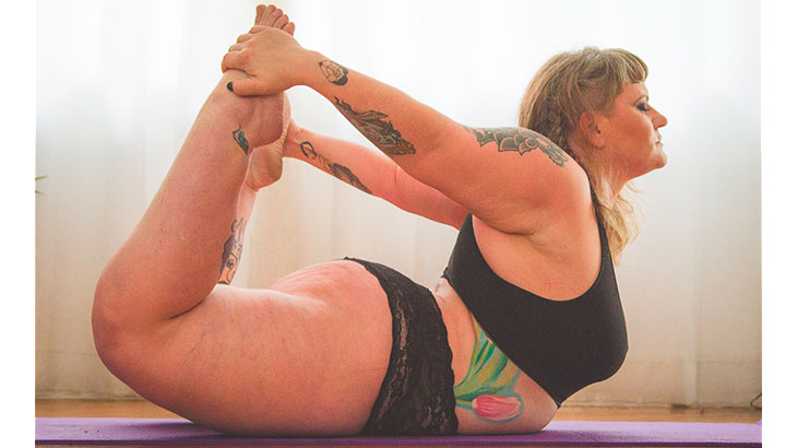 Vanessa Joda da atividade Yoga para Todos | Foto: Jéssica Chamma/Felipe Mariano