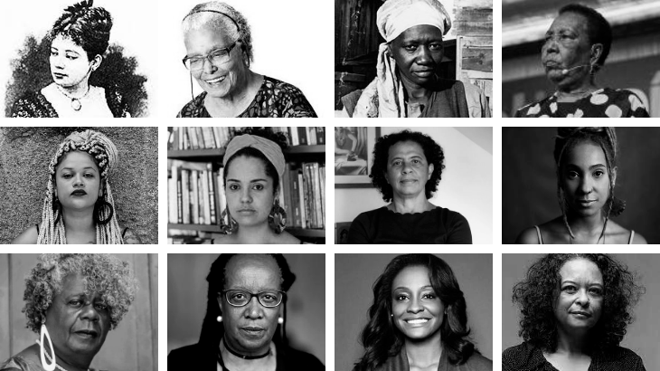 Retratos de escritoras negras de diferentes gerações. Você conhece alguma?*