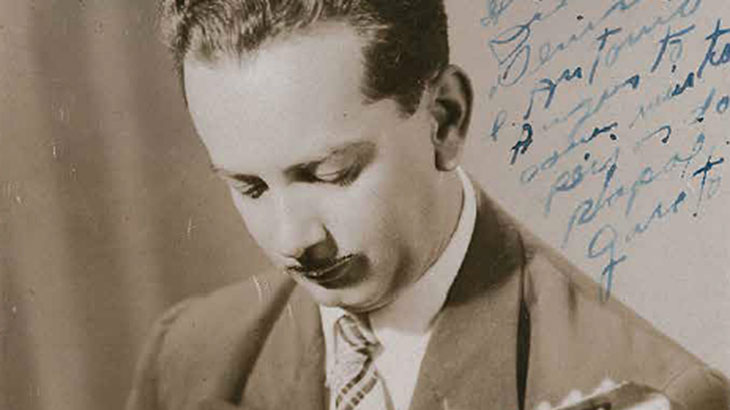 Um dos últimos registros fotográficos de Garoto, dois anos antes de sua morte, em 1952