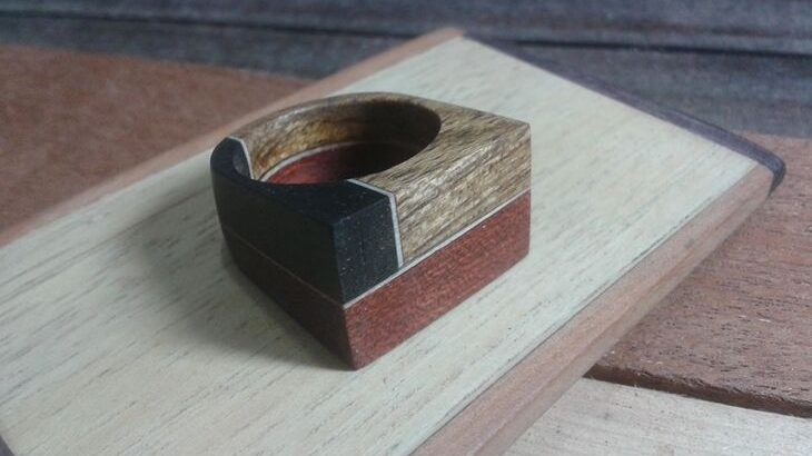 Joalheria em madeira: anel (Foto: Divulgação)