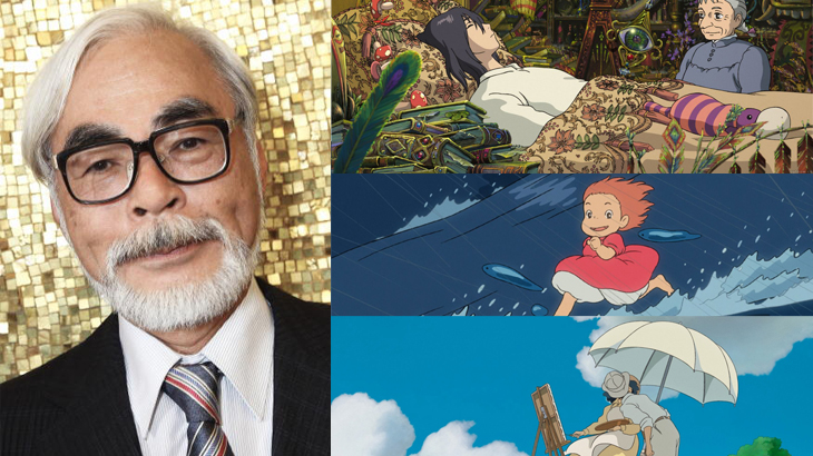 Hayao Miyazaki e três de suas animações exibidas no Sesc São José dos Campos em julho