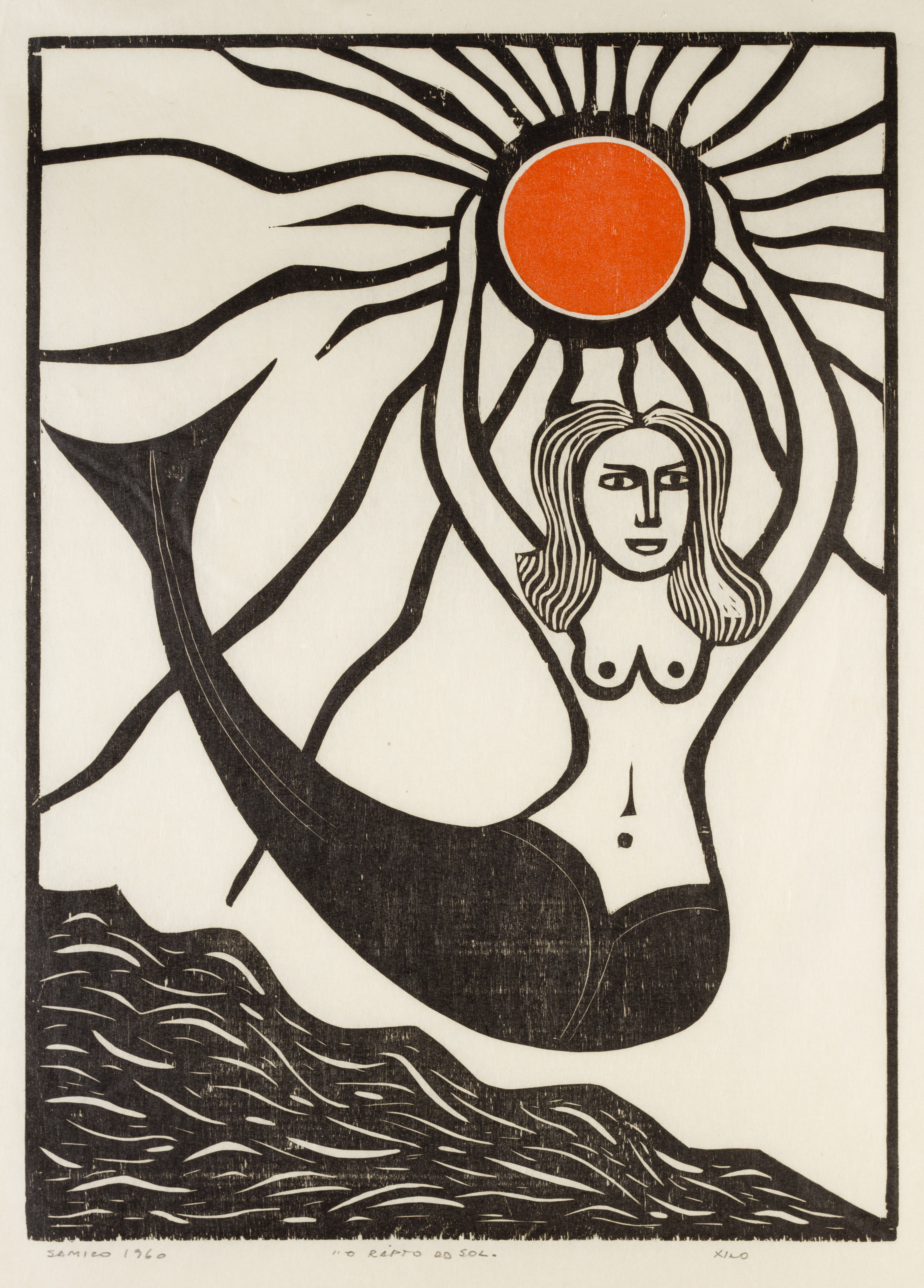O Rapto do Sol, 1960.Xilogravura.