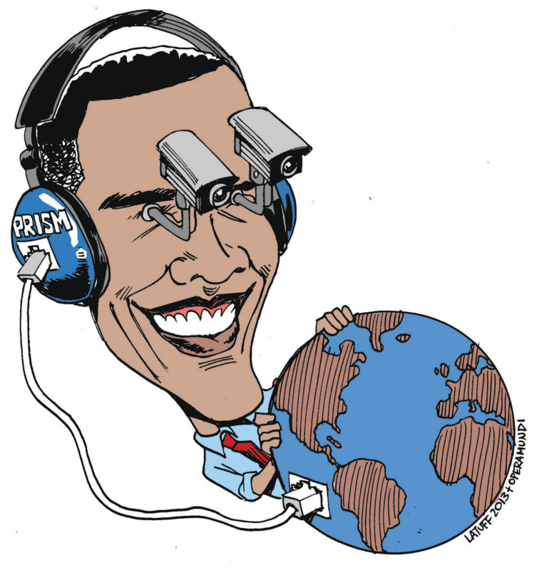 EUA Espionam o Mundo, de Carlos Latuff