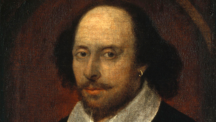 Imagem a partir da obra William Shakespeare. Óleo sobre tela, de John Taylor (? - 1651)