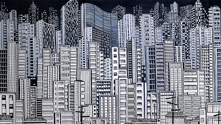Ilustração de Sergio Fabris presente no encarte do DVD Panorama do Choro Paulistano Contemporâneo