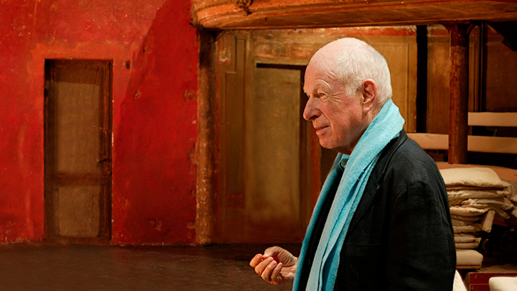Peter Brook em seu teatro. Paris, 2013. Foto: Thomas Rome | flickr.com