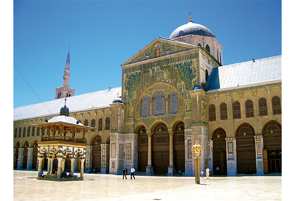 Mesquita Omíada, em Damasco, na Síria, construída por al-Walid (governo 705-15)