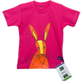 CAMISETA INFANTIL ROSA COELHO 