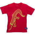 CAMISETA INFANTIL VERMELHA JACARÉ